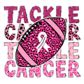 Breast Cancer Awareness Tackle Cancer Foot Ball DTF ready to press iron on transfer for clothing t-shirts and hoodies