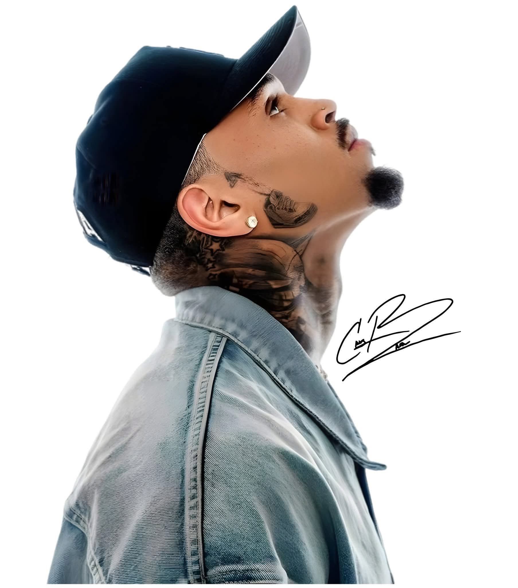 Chris Brown DTF ready to press iron on transfer for clothing t-shirts and hoodies