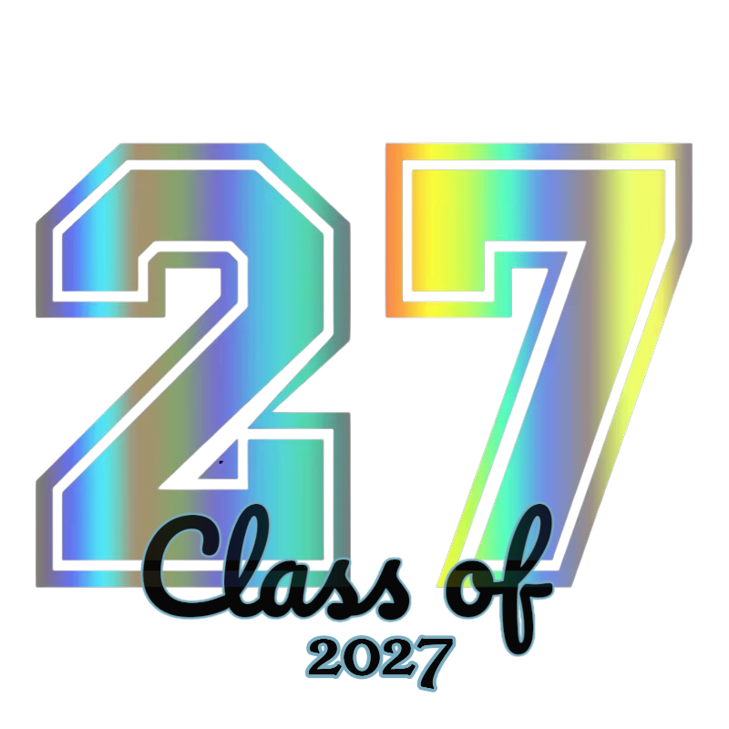Class of 2027 DTF ready to press iron on transfer for clothing t-shirts and hoodies