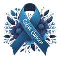 Colon Cancer Awareness DTF ready to press iron on transfer for clothing t-shirts and hoodies