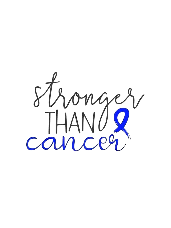 Stronger Than Cancer Colon Cancer Awareness DTF ready to press iron on transfer for clothing t-shirts and hoodies