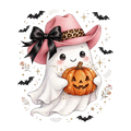 Cowgirl Ghost Fall DTF ready to press iron on transfer for clothing t-shirts and hoodies
