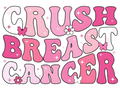 Crush Breast Cancer Awareness DTF ready to press iron on transfer for clothing t-shirts and hoodies