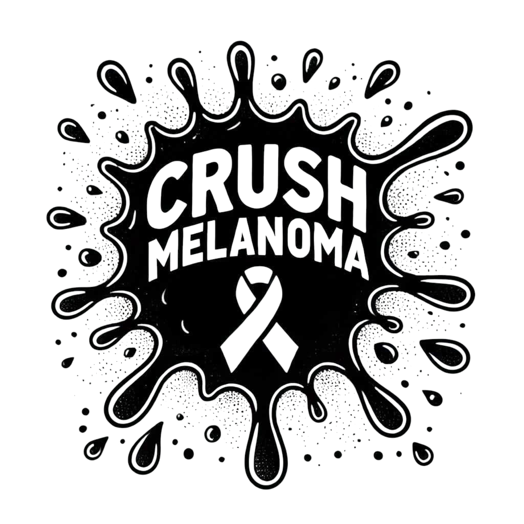 Crush Melanoma Melanoma Awareness DTF ready to press iron on transfer for clothing t-shirts and hoodies