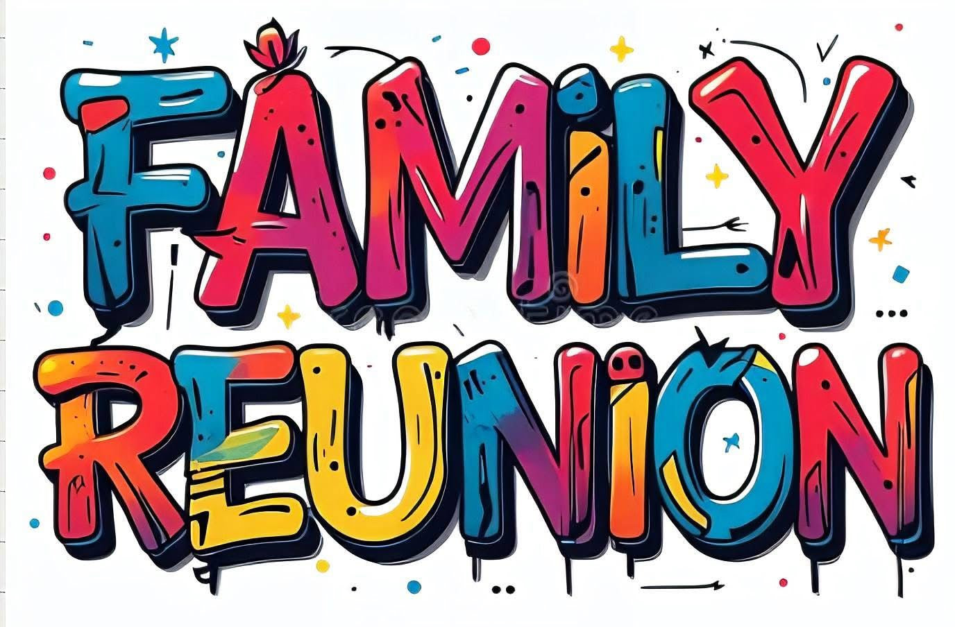 Family reunion DTF Iron on transfer for clothing t-shirts and hoodies