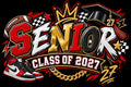 Senior 2027 DTF ready to press iron on transfer for clothing t-shirts and hoodies