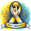 Deaf Awareness DTF ready to press iron on transfer for clothing t-shirts and hoodies