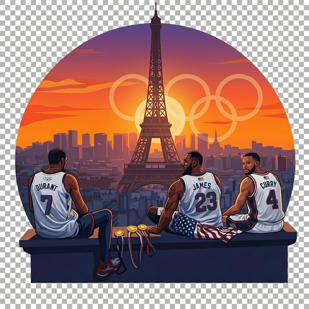 Durant, James, Curry Basketball DTF ready to press iron on transfer for clothing t-shirts and hoodies