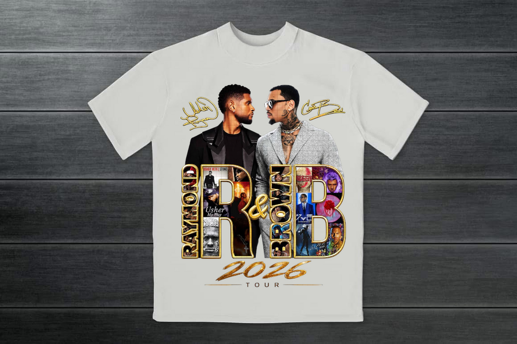 Chris brown and usher t-shirt concert ready