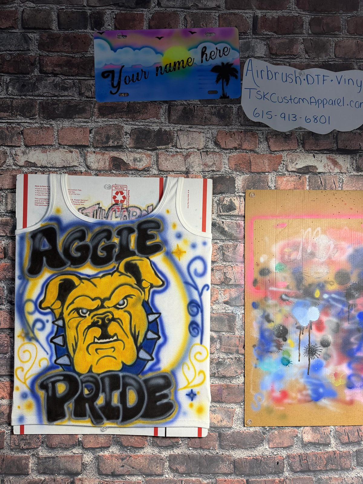 Custom Aggie Pride airbrush tshirt