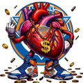 Knicks heart DTF iron on transfer