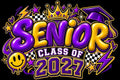 Senior 2027 DTF ready to press iron on transfer for clothing t-shirts and hoodies