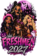 Freshmen 2027 Bratz DTF ready to press iron on transfer for clothing t-shirts and hoodies