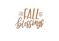 Fall Blessings Thankful DTF ready to press iron on transfer for clothing t-shirts and hoodies