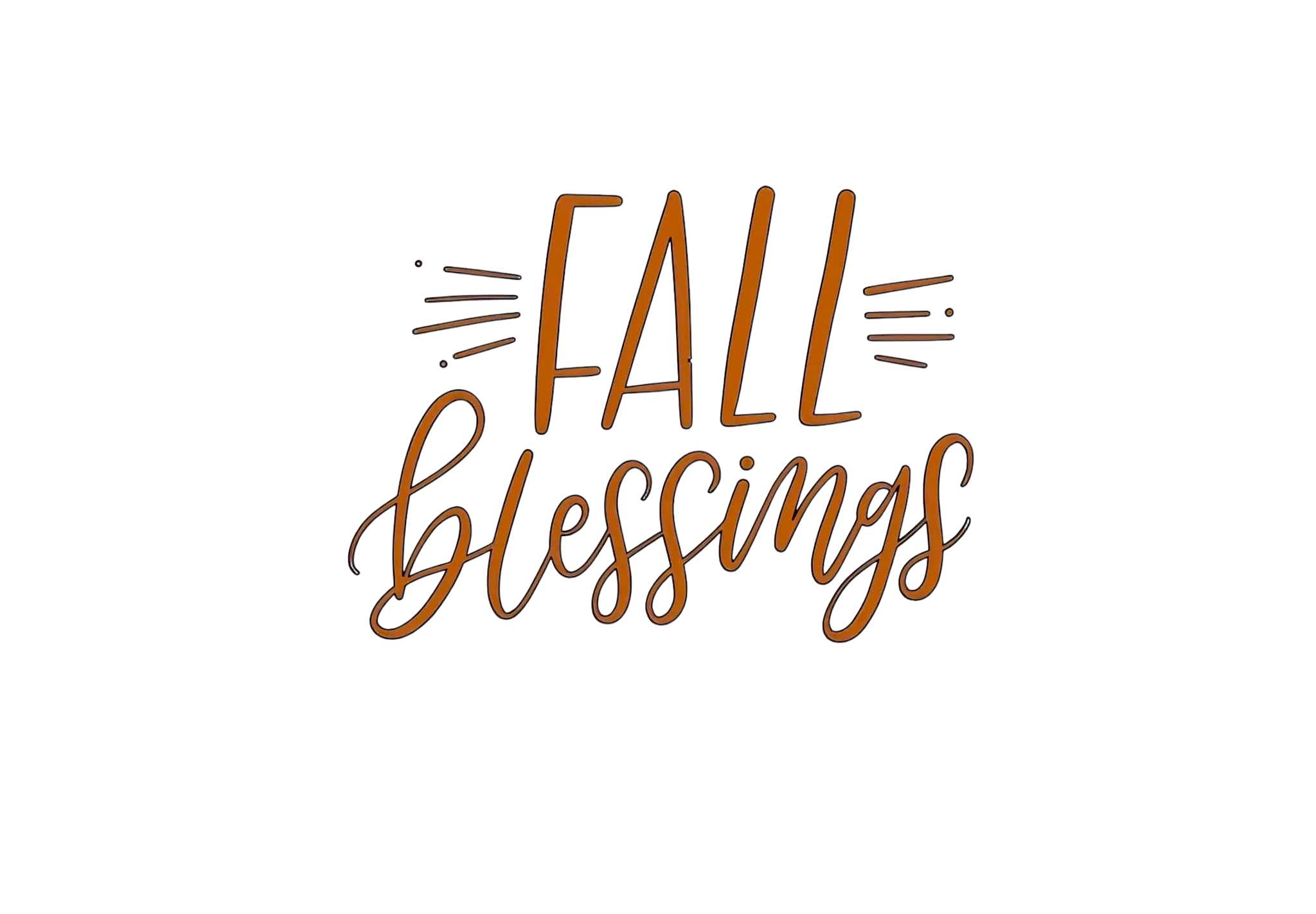 Fall Blessings Thankful DTF ready to press iron on transfer for clothing t-shirts and hoodies