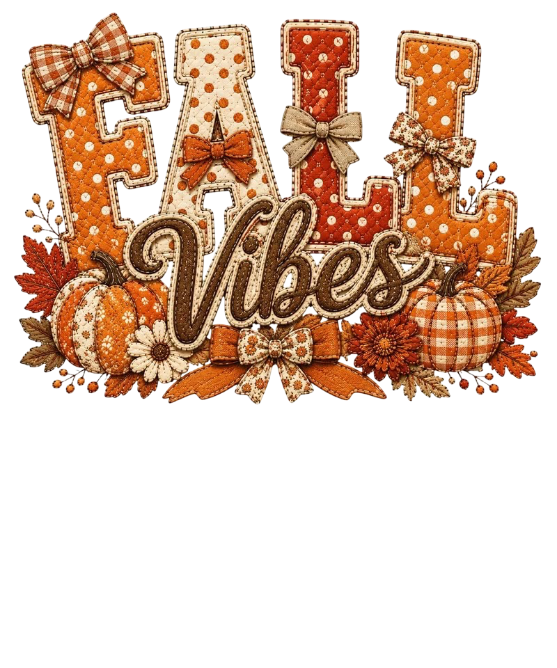 Fall Vibes DTF ready to press iron on transfer for clothing t-shirts and hoodies