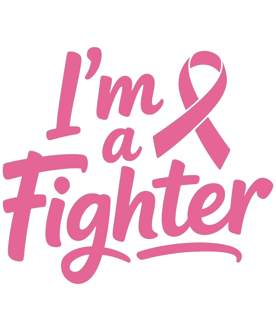 I'm a Fighter Breast Cancer Awareness DTF ready to press iron on transfer for clothing t-shirts and hoodies