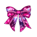 Breast Cancer Awareness Football Bow DTF ready to press iron on transfer for clothing t-shirts and hoodies