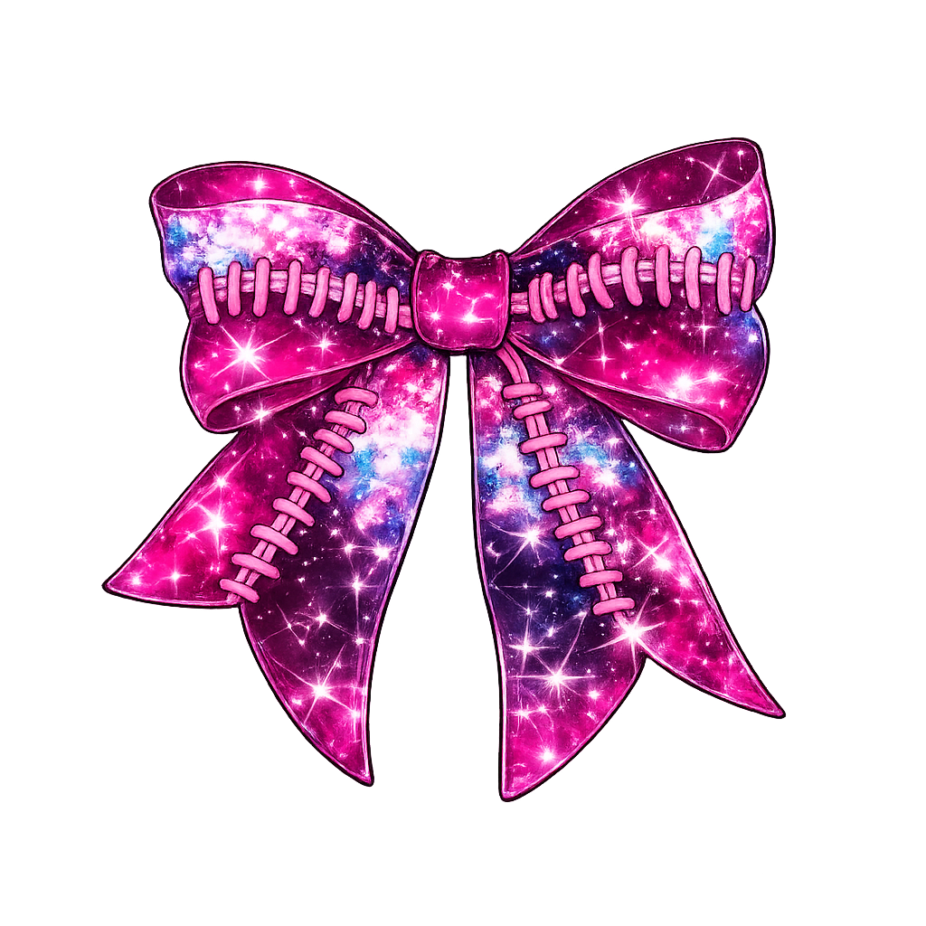 Breast Cancer Awareness Football Bow DTF ready to press iron on transfer for clothing t-shirts and hoodies