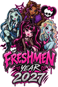 Freshman Monster High DTF ready to press iron on transfer for clothing t-shirts and hoodies