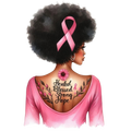 Breast Cancer Awareness Healed Blessed Tattoos DTF ready to press iron on transfer for clothing t-shirts and hoodies