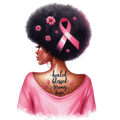 Breast Cancer Awareness Fro Flowers DTF ready to press iron on transfer for clothing t-shirts and hoodies