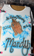 In loving memory memorial airbrush t-shirt