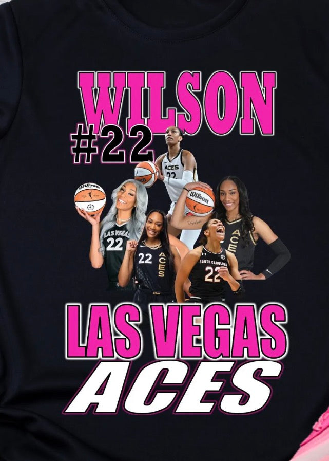 Aja Wilson Inspired DTF ready to press iron on transfer for clothing t-shirts and hoodies