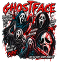 Ghostface Killer Halloween DTF ready to press iron on transfer for clothing t-shirts and hoodies
