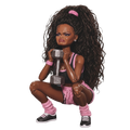 Gym Barbie DTF ready to press iron on transfer for clothing t-shirts and hoodies