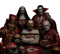 Halloween Kansas City Chiefs Football DTF ready to press iron on transfer for clothing t-shirts and hoodies