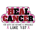 Heal Cancer Breast Cancer Awareness DTF ready to press iron on transfer for clothing t-shirts and hoodies