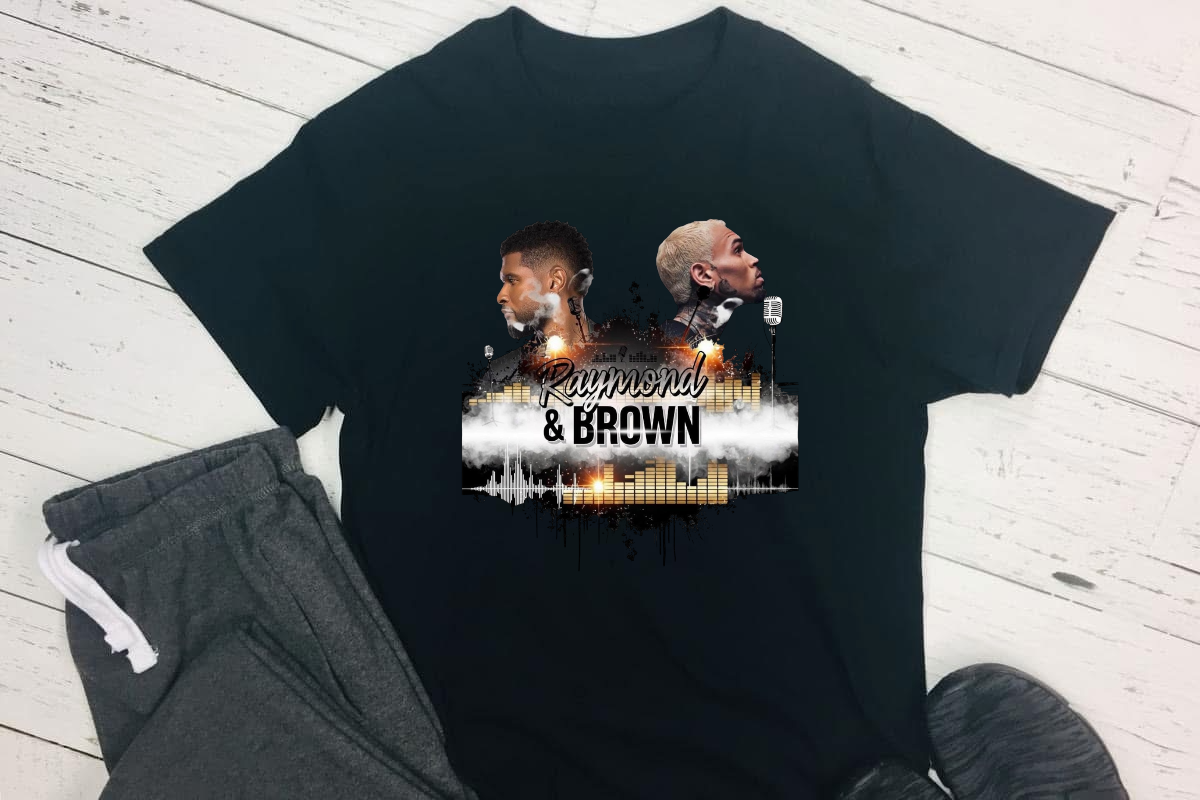 Usher Raymond and chris brown music Concert tshirt