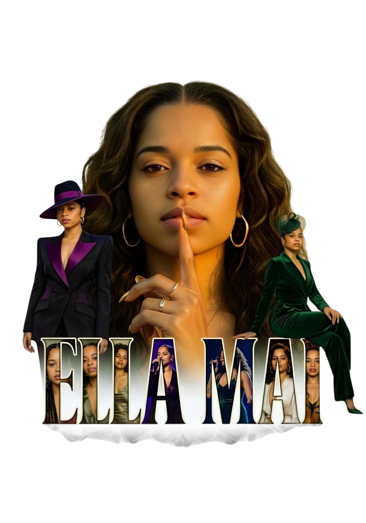 Ella Mai concert DTF Ready to press iron on transfer for clothing t-shirts and hoodies
