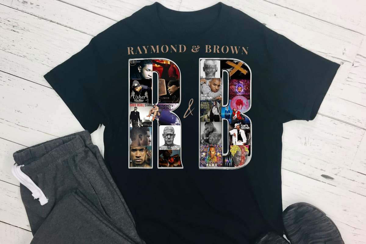 Usher & Chris Brown R&B Tour T-shirt concert ready