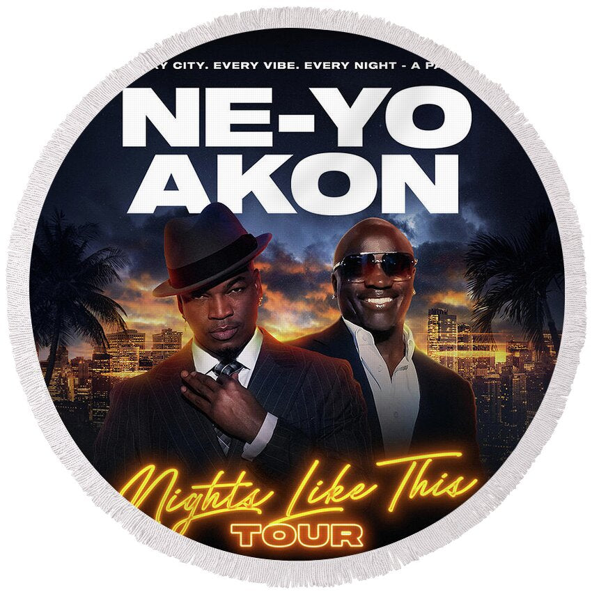 Akon and Ne-yo tour DTF iron on transfer for clothing t-shirts etc concert ready
