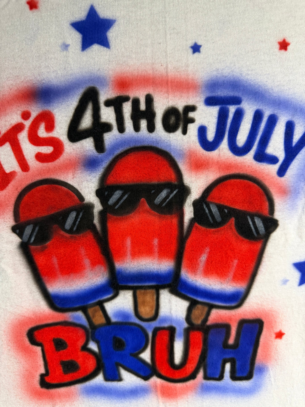 Airbrushed 4th of July bruh tshirt