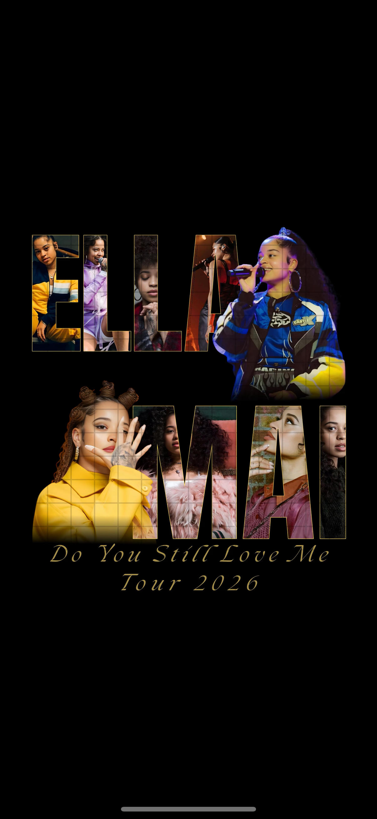 Ella Mai concert DTF Ready to press iron on transfer for clothing t-shirts and hoodies