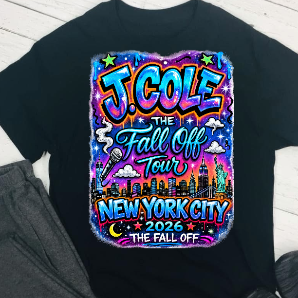 J Cole tour New York T-Shirt concert ready