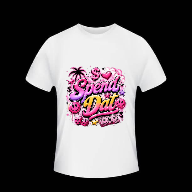 Spend dat pink palm trees tshirt