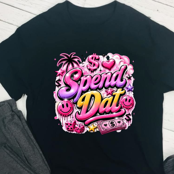 Spend dat pink palm trees tshirt