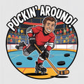 Hockey puckin around DTF ready to press iron on transfer for clothing t-shirts and hoodies