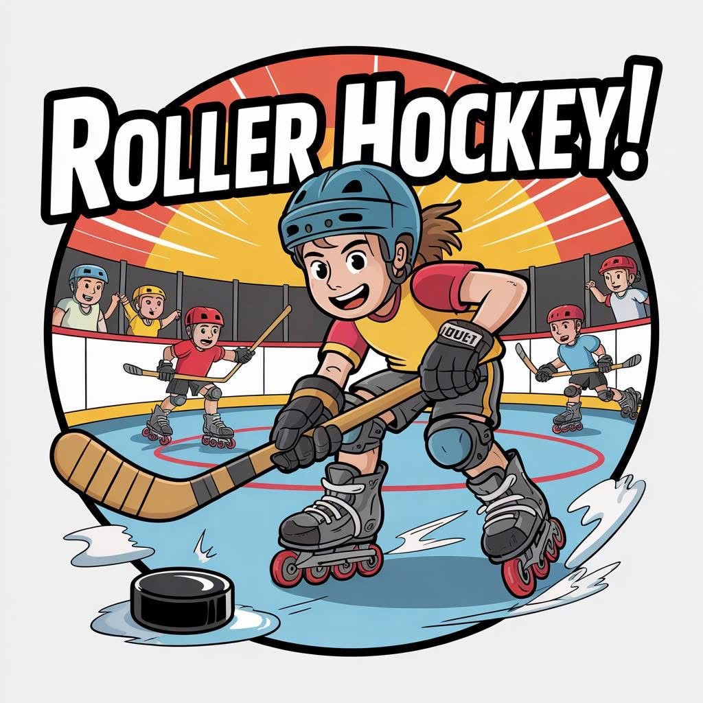 Roller hockey DTF ready to press iron on transfer for clothing t-shirts and hoodies