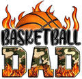 Basketball dad DTF ready to press iron on transfer for clothing t-shirts and hoodies