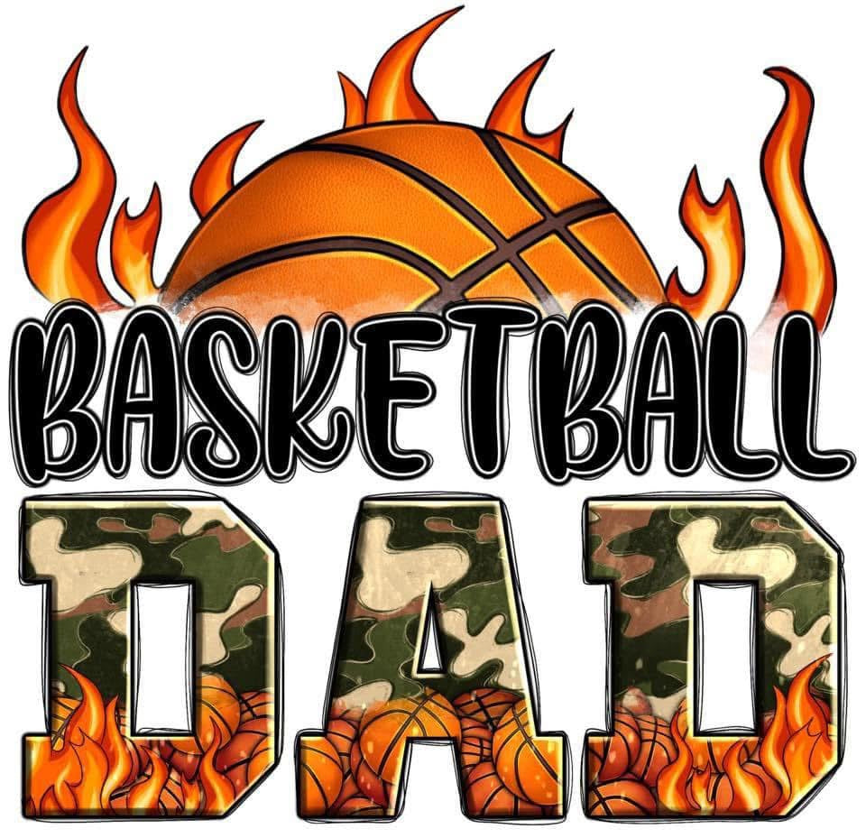 Basketball dad DTF ready to press iron on transfer for clothing t-shirts and hoodies