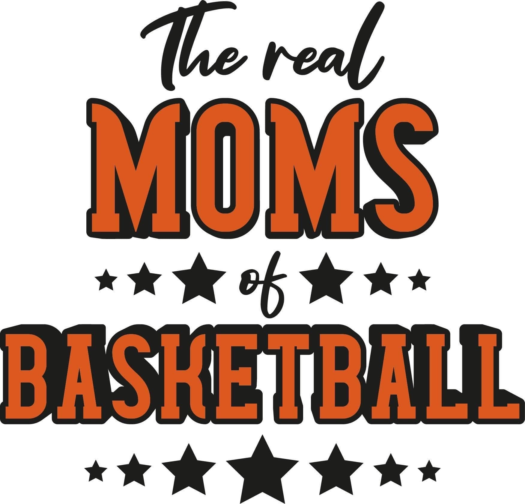 The real moms of basketball DTF ready to press iron on transfer for clothing t-shirts and hoodies