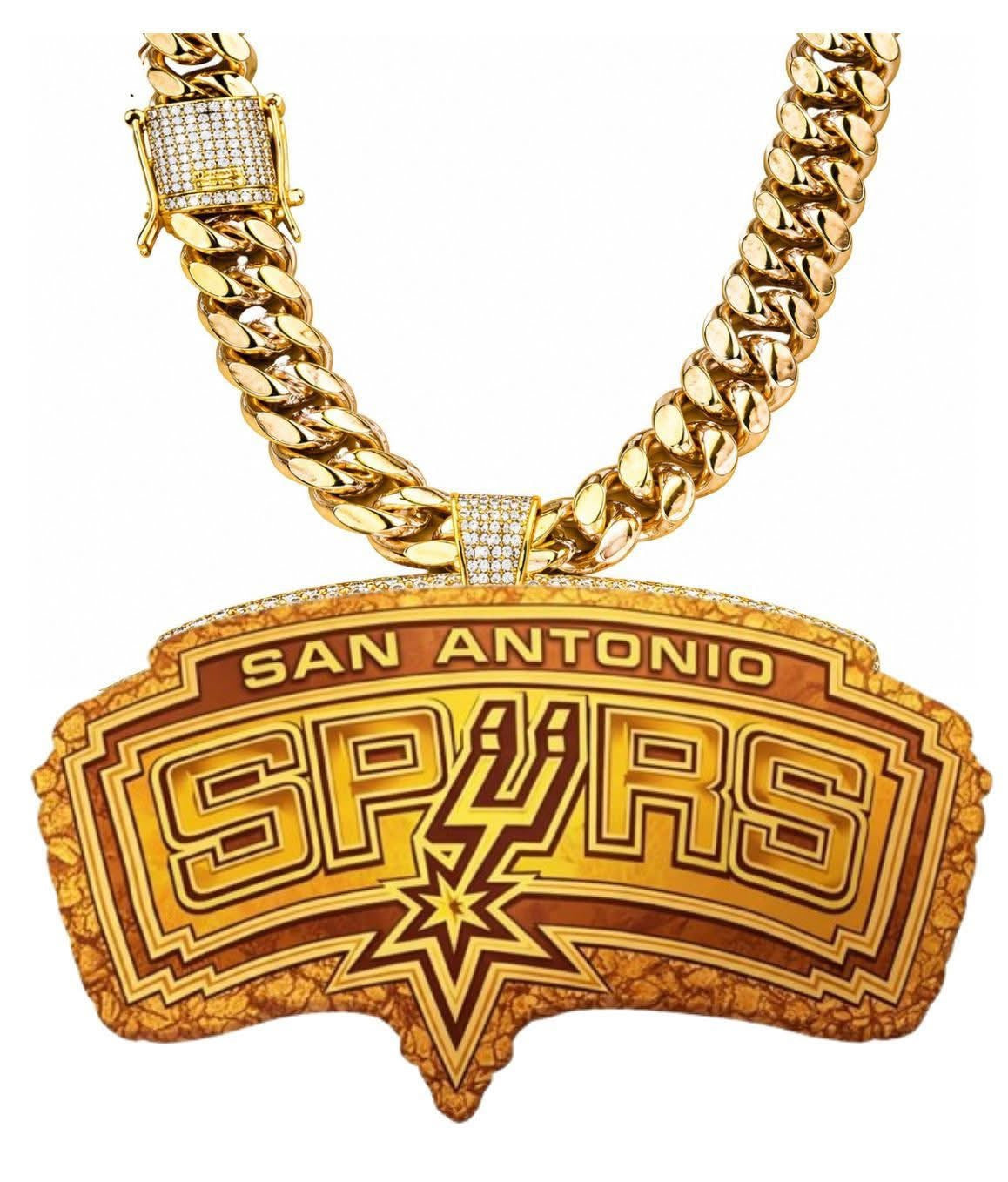 Basketball Spurs Chain DTF ready to press iron on transfer for clothing t-shirts and hoodies