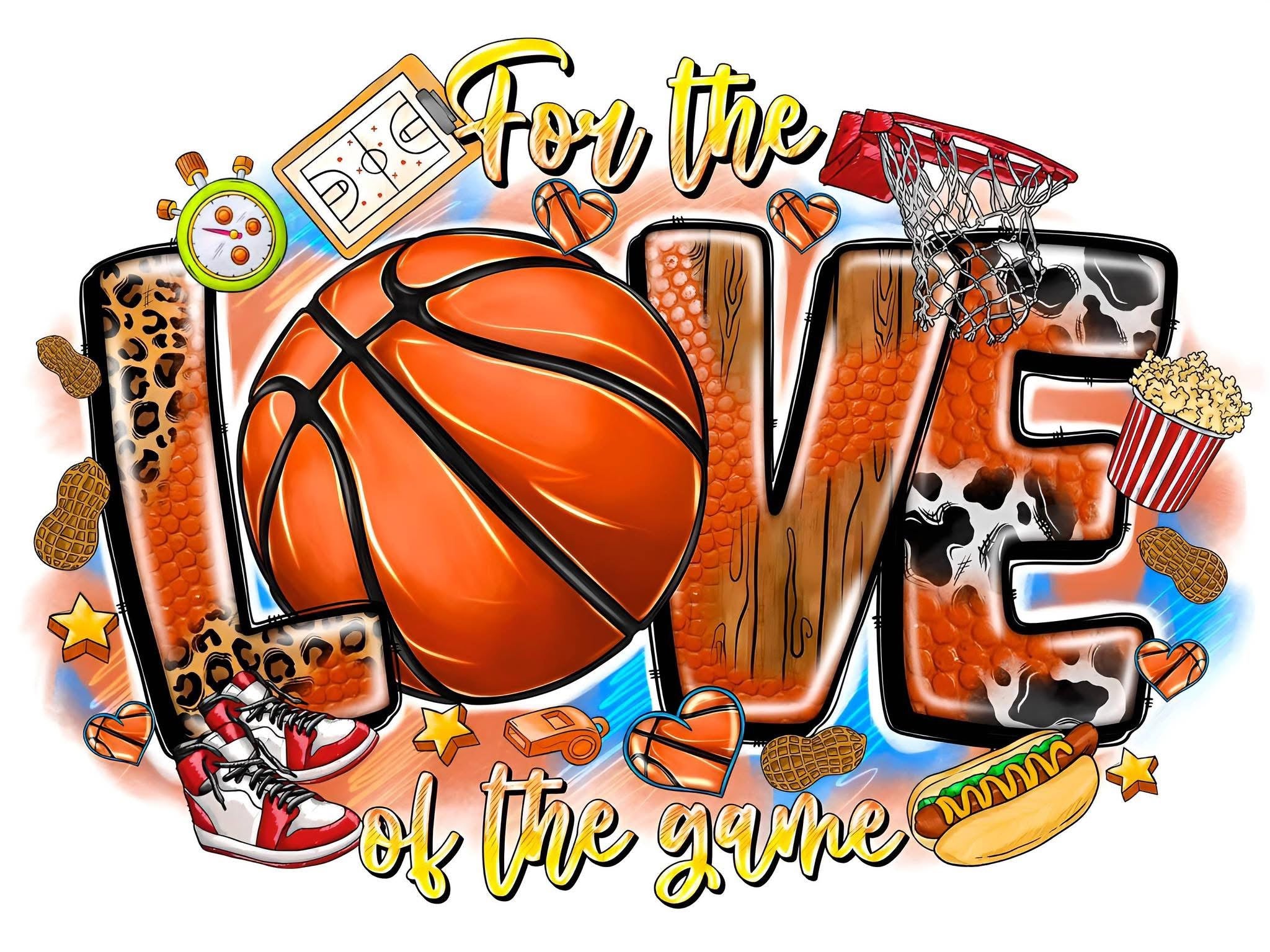 Basketball DTF ready to press iron on transfer for clothing t-shirts and hoodies