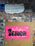 Customized Senior airbrush license plate