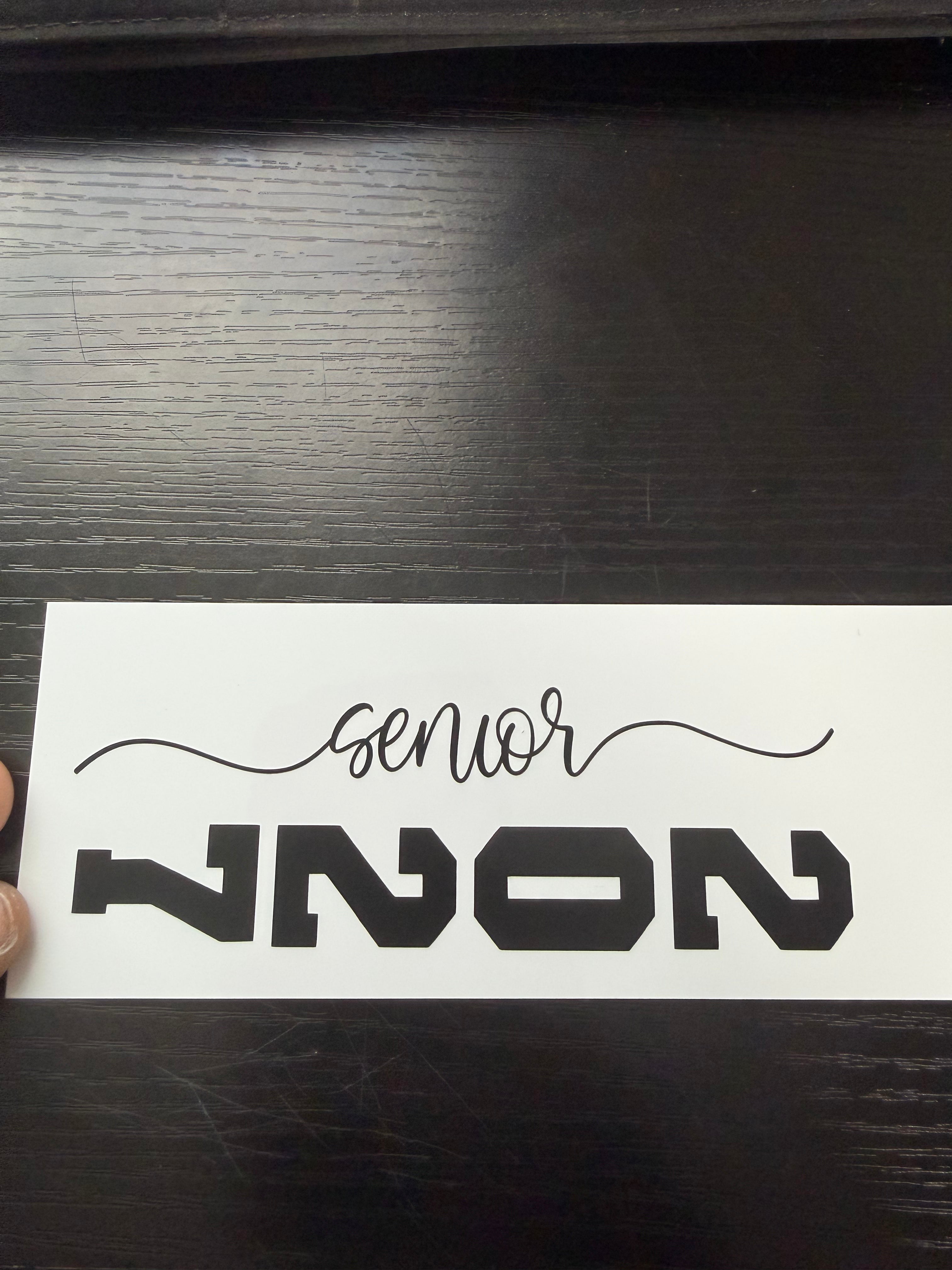 Senior 2027 Permanent Vinyl Transfer (make your own tumblers, cups, mugs, water bottles, and more! Transfer tape included)
